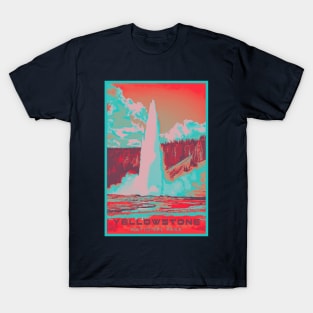 Doutone Yellowstone National Park Travel Poster T-Shirt